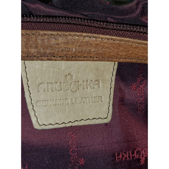 Anuschka Shoulder Bag Purse Tropical Paradise Hibiscus Leather Hand Painted - Picture 8 of 10